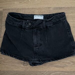 We The Free Black High-Rise Denim Shorts